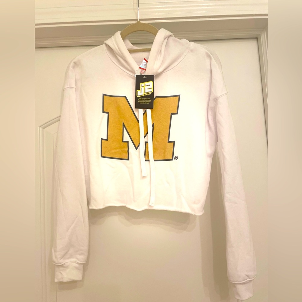 University of Michigan crop hoodie